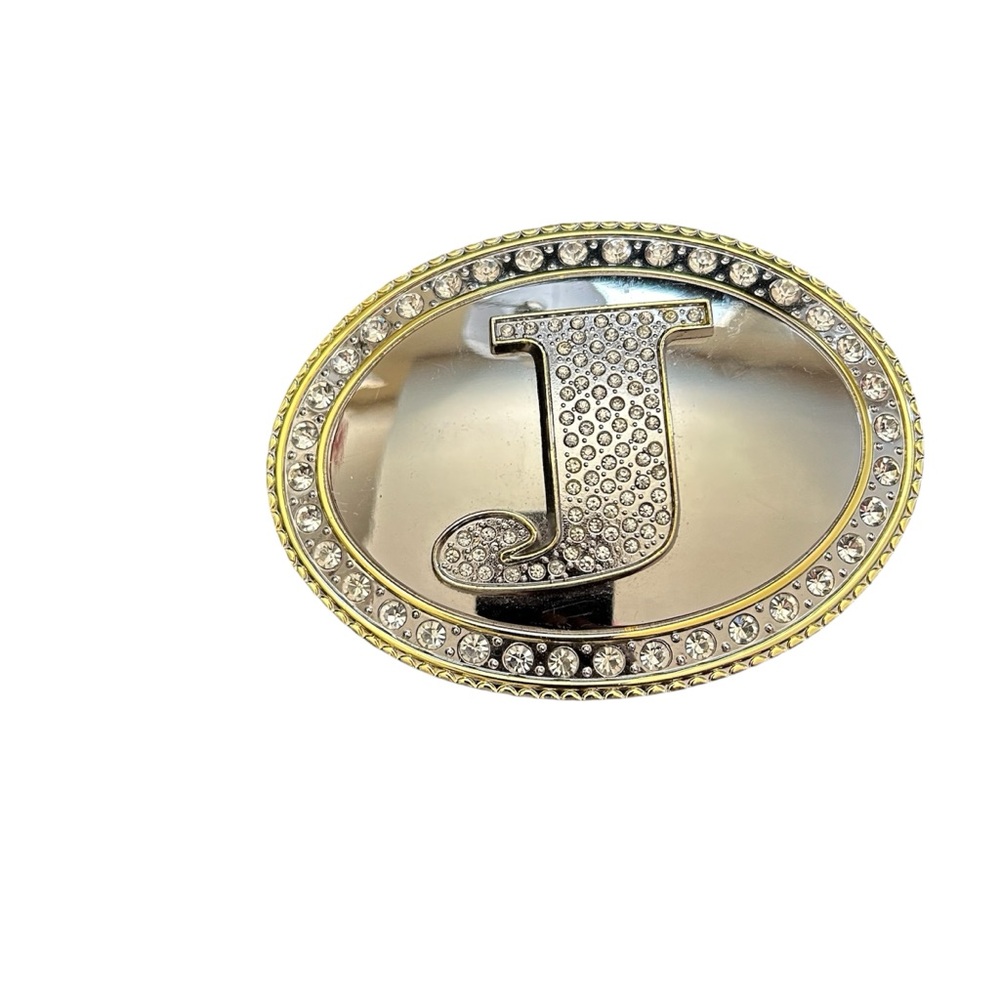 Large stoned belt buckle